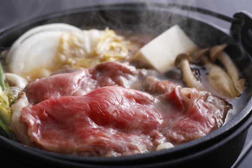 1泊2食付き　ご夕食：牛すき焼き 【自慢の洋朝食サービス付】