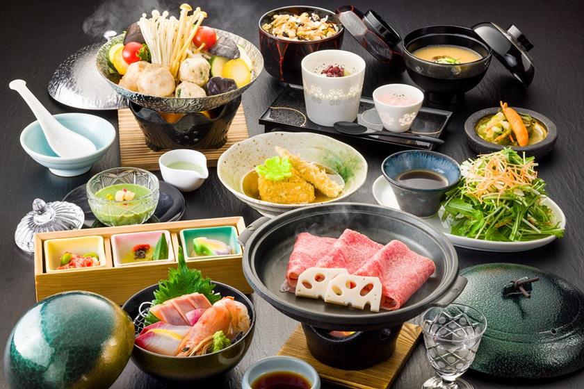 【鶏と夏野菜のトマト出汁鍋・信州牛の焼きしゃぶ】夏信州恵みづくし基本会席