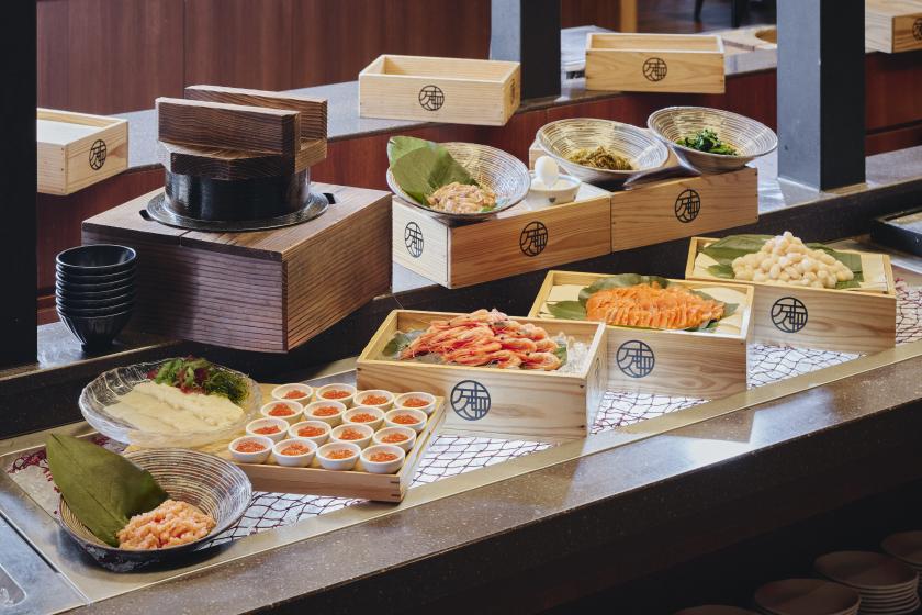 【飲み放題】アルコール90分飲み放題と北海道の味覚ビュッフェを愉しむ／夕・朝食付き