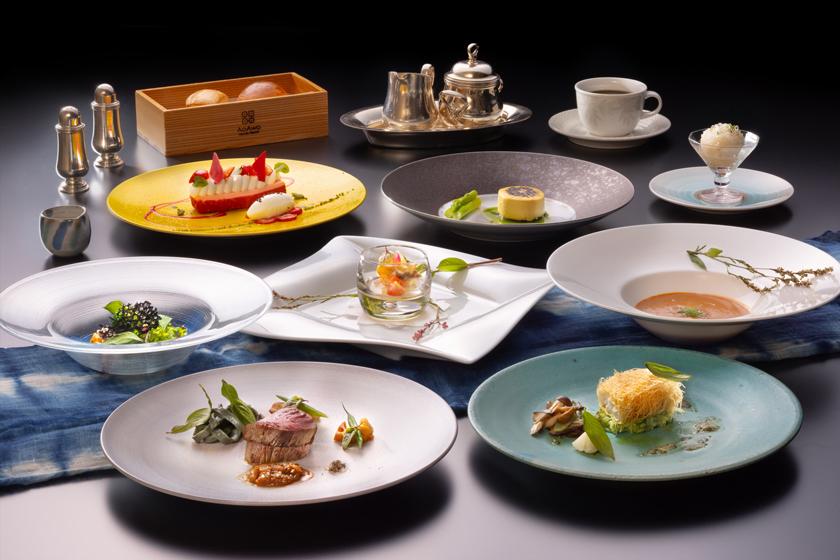 【早期割90・AoAwo Art Retreat】「フレンチ　スペシャルメニュー」阿波藍と五感で味わうアート食体験