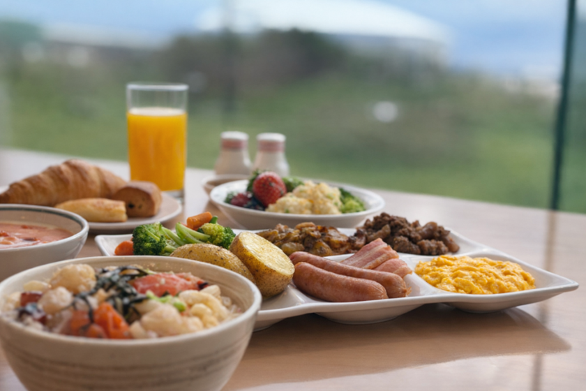 【2連泊◇朝食付き】アクティブな一日は充実した朝食から！和洋バイキングで活力チャージ♪