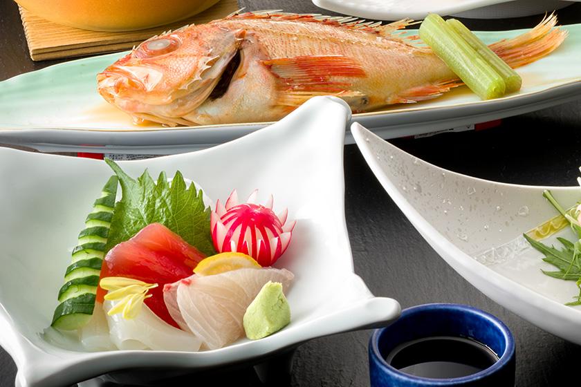 ◆名物「地元ブランド豚の季節鍋」付き会席料理