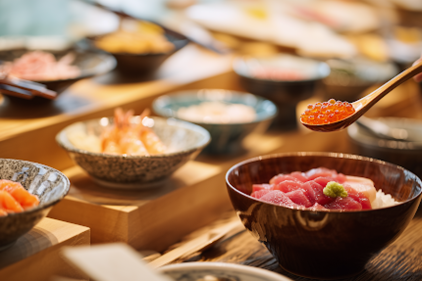 【Bed & Breakfast】信州食材豊富な和洋ビュッフェ付き山岳リゾートステイ〈スキーイン・スキーアウト＆天然温泉、ご朝食付き〉