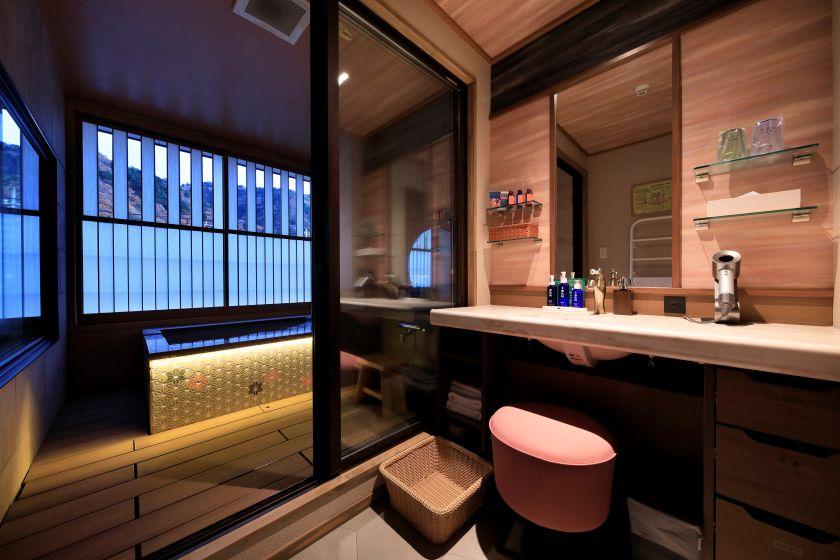 Suite＜淡炭～AWASUMI～＞和洋室ツイン60㎡＋温泉露天風呂