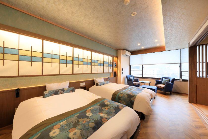 Suite＜瑠璃～RURI～＞和洋室60㎡　温泉露天風呂＋FranceBed電動リクライニングベッド