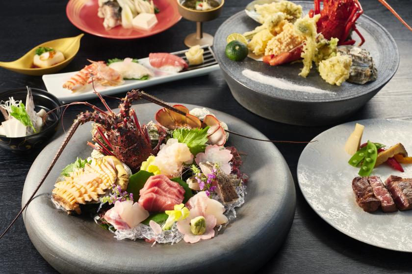【伊勢海老＋鮑＋松阪牛付】三重の3大味覚堪能　特別懐石プラン（夕朝食付）