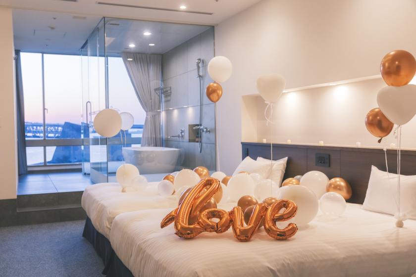 【特別な日を彩る】誕生日も記念日もOK！お部屋にバルーン装飾でサプライズ演出＜朝食付＞