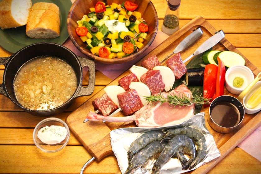 【人気No1】◇バーベキュースタイルプラン◇お肉やお野菜などの食材をご自身で焼くことができます