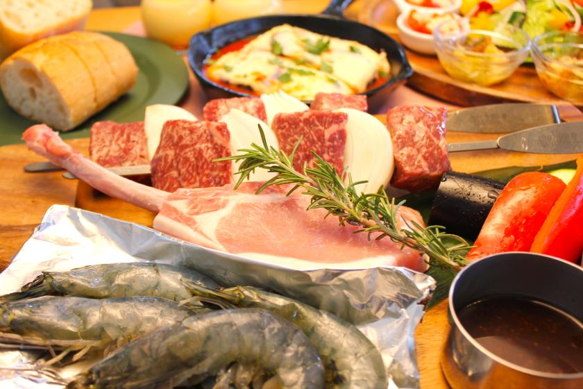 【夕食グレードUP】◇スペシャルBBQプラン◇ボリュームたっぷり豪華BBQ（朝夕食付）