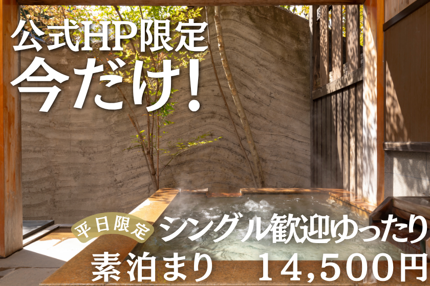 【公式HP限定★ベストレート】シングル歓迎　ゆったりプラン（素泊まり）