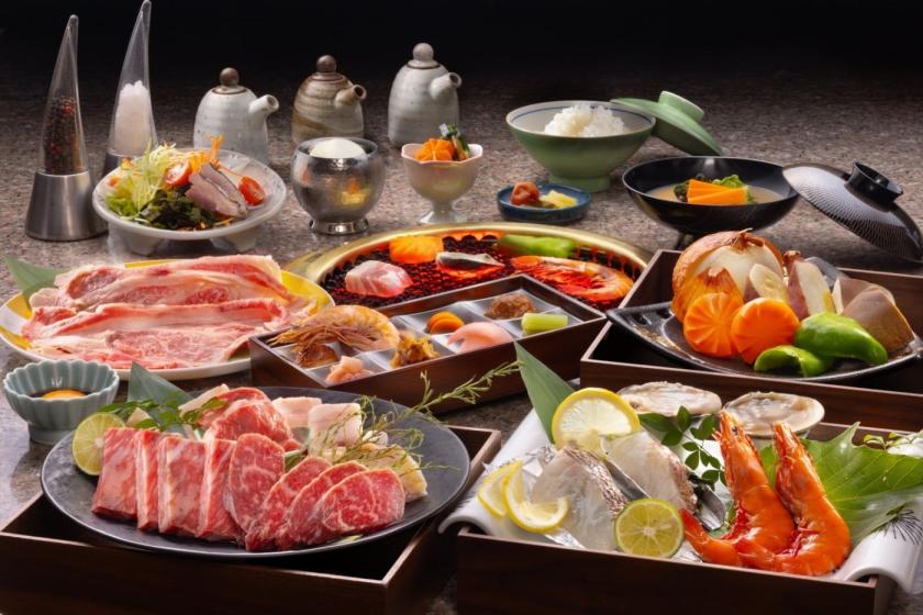 【大人旅　グルメプラン】贅沢秋の収穫祭　炭火焼　海風「AWA路炭火焼コース」のご夕食