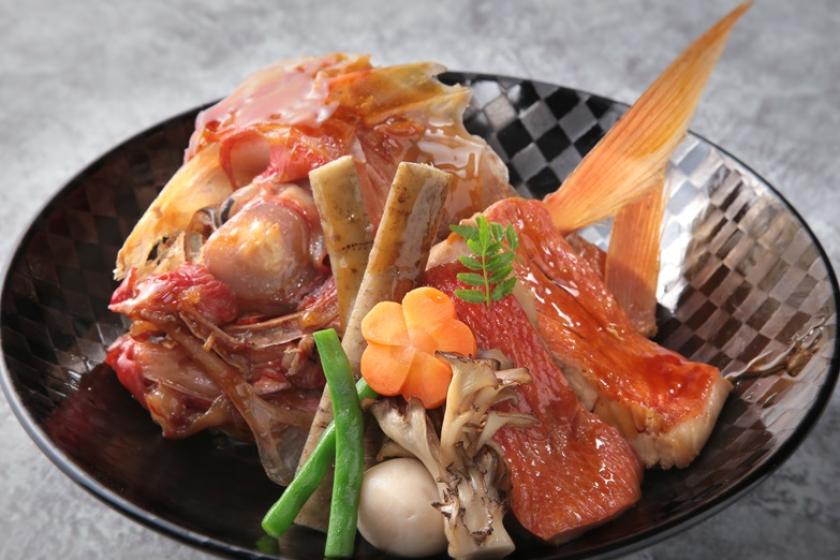 【夕食グレードアップ】（9月～2月 国産牛or金目鯛）「瑞花（ずいか）」～Free flow～　夕・朝食付き