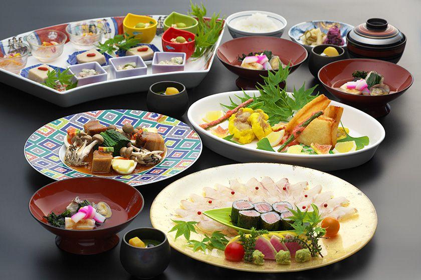 【卓袱スタンダード】海鮮卓袱プラン　鮮魚薄造り、豚角煮、海老ハトシ≪9～11月≫