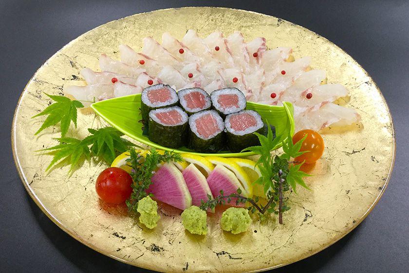 【卓袱スタンダード】海鮮卓袱プラン　鮮魚薄造り、豚角煮、海老ハトシ≪9～11月≫