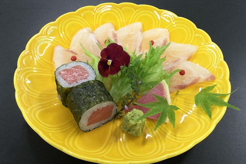 【会席スタンダード】海鮮会席プラン　鮮魚薄造り　国産牛すき鍋　鯛スープ蒸し≪9～11月≫