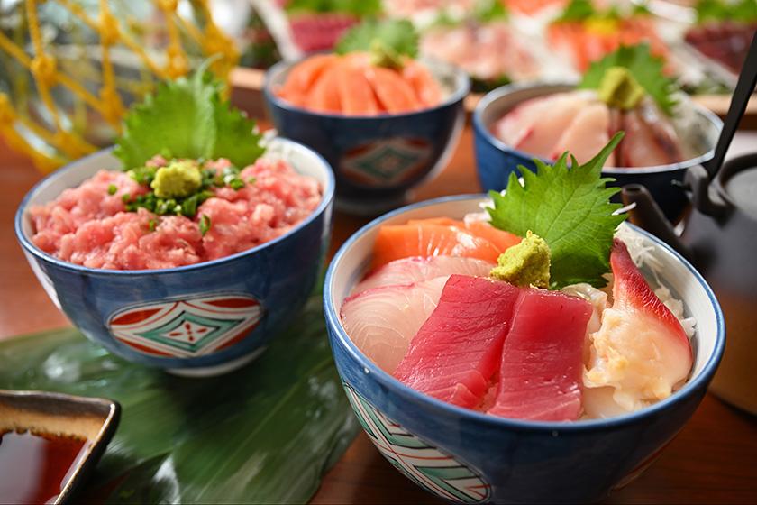 【サイクリスト応援：朝食付】大切な自転車と一緒に宿泊！ライド前は名物「セルフ海鮮丼」で元気をチャージ