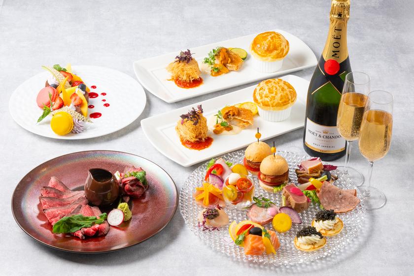 【花火大会限定】贅沢な花火鑑賞をジュニアスイートルームで☆インルームダイニングディナー＆シャンパン＆特別特典付き（夕朝食付き）