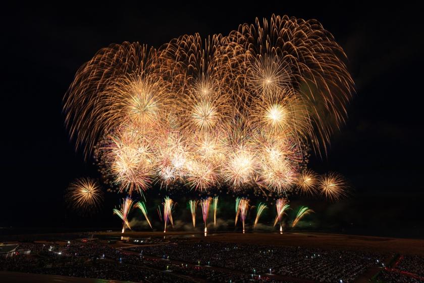 【柏崎花火】ぎおん柏崎祭り海の大花火大会を見に行こう！到着が遅くなっても大丈夫♪素泊りプラン