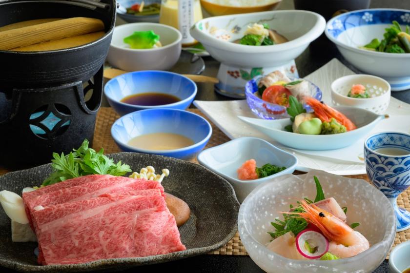 【美食少量＜小町会席＞】良いものを少しずつ！米沢牛をさっぱりしゃぶしゃぶで〇名湯に浸かり心身を整える〇半露天風呂付客室ー吾妻ー