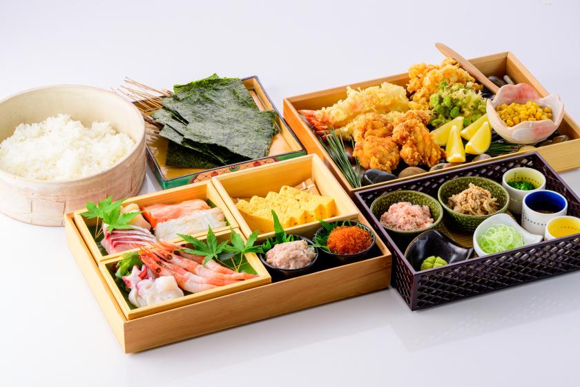 【家族でワイワイ】多彩なネタを好きなだけ♪贅沢に楽しむ特製手巻き寿司ディナー付