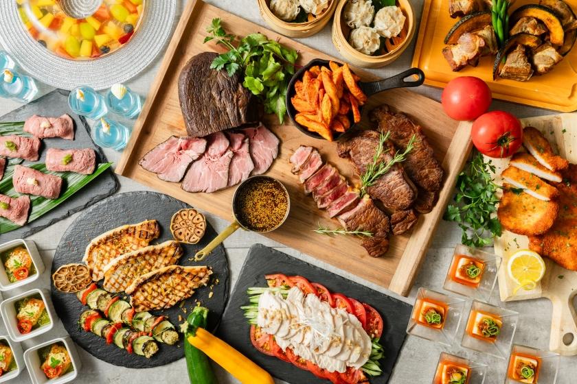 ■平日■【旅するブッフェ　世界の肉フェア ディナーブッフェ付】ホテルブッフェ満喫プラン＜2食付＞