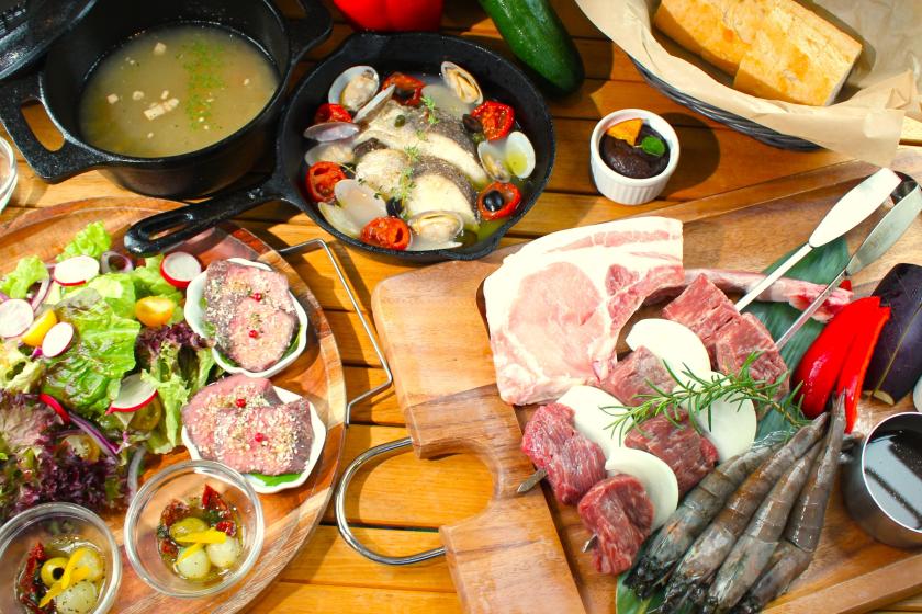 【スペシャルBBQ】〜オードブルからデザートまでボリュームたっぷりのBBQ体験～ファミリー・女子会～富士見キャビンでつくる思い出のグランピング♪１泊２食付き