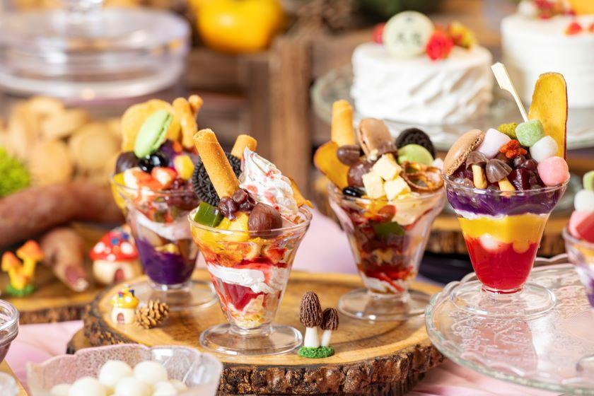 【9月お日にち限定割】ようこそ、天悠の「食の森」へ — きのこワンダーランド ・ 麻辣湯 ・ 和パフェアトリエ をめぐる秋のプレミアムビュッフェ＜夕食前半＞＆フリーフロー＆温泉露天風呂付客室＆ユネッサン入り放題