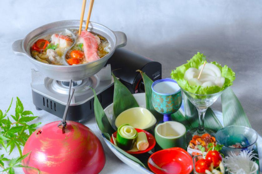 【一心舘の歴史をお鍋で表現】百年温泉御膳