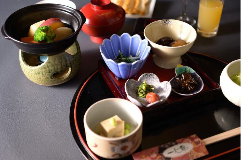 [World Heritage Site Nikko Yuba Shojin Ryori (Vegetarian Cuisine)] Vegetarian meals for both dinner and breakfast! A healthy hot spring getaway♪