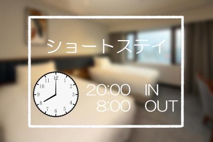 【リニューアル客室】チェックイン20:00/アウト8:00　ショートステイ　(食事なし)